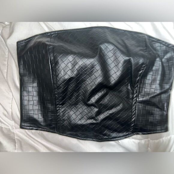 LA Hearts Faux Leather Textured Tube Top- size XS- PAC SUN - Picture 7 of 9